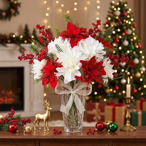 Bouquets de fleurs de Noël artificielles 100-200 cm, décorations pour mariage et maison - Product Image 2