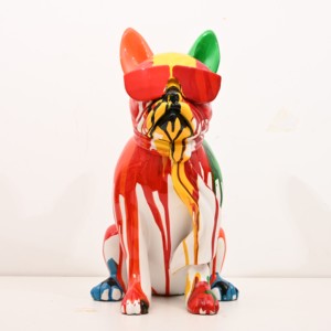High-End Custom cane animale in resina artigianale moda occhiali <span class=keywords><strong>da</strong></span> sole decorazioni per la casa soggiorno dell'hotel secondo 3D disegni di fabbrica - Product Image 1