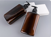Bouteille en plastique de shampooing de revitalisant pour cheveux vide de haute qualité 500ml bouteilles en plastique PET cosmétiques rondes avec logo personnalisé