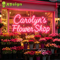Enseigne néon LED double face personnalisée pour fleuriste, livraison rapide, haute qualité, logo d'entreprise, publicité pour vitrine, maison, hôtels