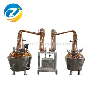 100 litro 200 litro 500 litro prezzo di fabbrica rame alembico distillatore di alcol multifunzione ancora Whisky colonna di reflusso di distillazione