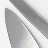 Couteau à gâteau et spatule de luxe léger avec manche en cristal, outil de découpe pour gâteaux d'anniversaire et de mariage