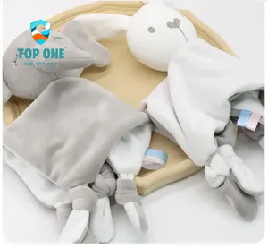 TopOne Orgánico recién nacido suave recién llegado bebé edredón y toalla Lovey manta de seguridad juguete de peluche Animal bebé manta de seguridad - Product Image 1