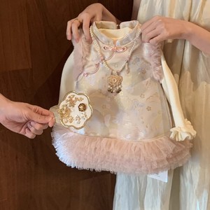 Chinese Style Girls Vest Dress Thickening New Year Outfit Baby Girls Traditional Clothing - Product Image 2