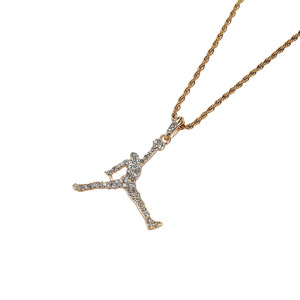Nl2073 hip hop người đàn ông thể thao cử chỉ Slam Dunk xu hướng mặt dây chuyền Iced out Rhinestone thể thao quyến rũ Vòng cổ vàng mạ đồ trang sức - Product Image 3