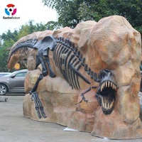 Réplique réaliste de squelette de dinosaure en fibre de verre de qualité muséale, modèle d'os de T-Rex grandeur nature pour exposition en parc à thème