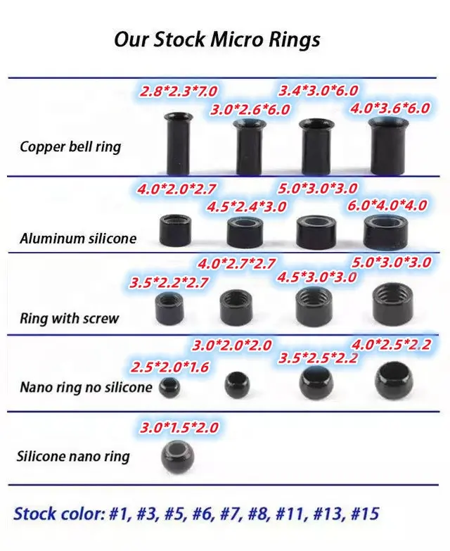 3,4x3,0x6,0mm Kupfer hornrohr Mikro ringe verbinden Perlen für ich Spitze Haar verlängerungen