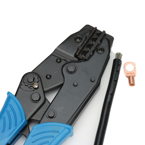 High Carbon Steel <b>Wire</b> <b>Crimping</b> Pliers HS-1016 9-Position Ratchet Front Entry Terminal Crimper for Bare Terminals Industrial - Product Image 1