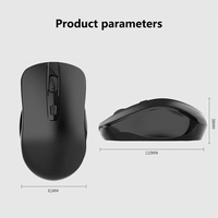 Mouse Laser Mini Nirkabel USB Digunakan 1600 DPI Model Ganda Portabel 4 Tombol Optik 2.4G Notebook Mouse Bisnis Kantor