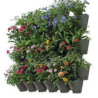 Hot Plastic Garden Großhandel selbst bewässernde Wandbehang vertikale Pflanzer Blumentopf