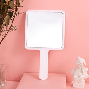 Cermin rias genggam kecil persegi portabel untuk wanita, bingkai plastik, model saku, dari toko 2 Yuan - Product Image 4