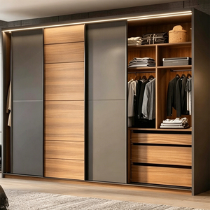 Armadio Moderno Personalizzato con Porte Scorrevoli Durevoli per Camera da Letto, Ideale per Riporre Vestiti, Scarpe e Borse - Product Image 4