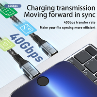 Logo personnalisé double USB 4.0 fonction complète 240W 40gbps 180CM type c câble de données de convertisseur mâle à TYPE-C mâle