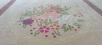 Handgetuftete Woll-Loop-Pile Teppiche mit Blumenmuster für Wohnzimmer - Große Luxuriöse Gepolsterte Fleckenresistente Teppiche