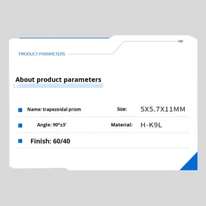 उच्च परिशुद्धता ऑप्टिकल उपकरण लेंस अनुकूलित ट्रापेज़ोइडल प्रिज्म उच्च प्रकाश संचरण ऑप्टिकल ग्लास से बना - Product Image 2