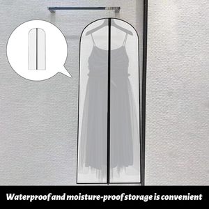 Fundas para Vestidos Largos, Translúcidas, con Cierre, Impermeables, a Prueba de Polvo, de 60-140 cm, para Almacenamiento - Product Image 6