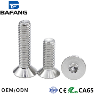 Hex soket havşa düz başlı vidalar DIN7991 Allen cıvata makine vidaları inç - Product Image 4