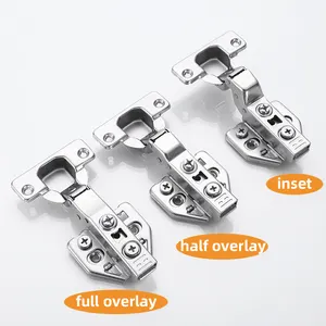 35mm Cup Stainless Steel Kitchen Cabinet Auto Hydraulic SS Soft Close Furniture Hinge 3D