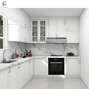 Guangzhou Wholesale Factory Focus On Range Hood And Cooktop Modular Home Furniture Wood Kitchen Cabinet Designs
