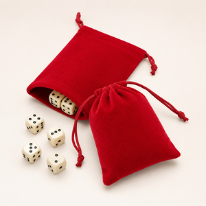 Bolsa de tela flocada suave con logotipo personalizado al por mayor, reutilizable con cordón, para dados de mahjong, cartas de tarot, joyas y monedas - Product Image 4