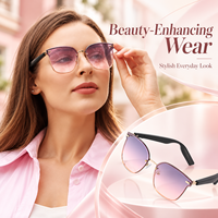 Lunettes Intelligentes 5.3 à Verres Dégradés, Protection UV, 180 mAh, 5-6h d'Autonomie Musicale, Charge Magnétique, TR90, Double Haut-parleur, Audio Ouvert