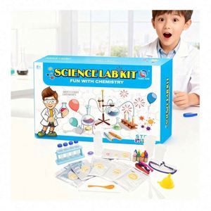 Fun Science Laboratory <b>Kit</b> Kids STEM Educational Chemistry Experiments Home <b>School</b> Learning Safe Colorful Reactions Set - Product Image 4