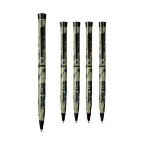 Hot-transfer Metal Pens For Promotional Camouflage Field Activities With Epoxy Process Logo