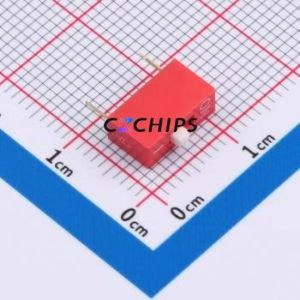 DS-01-R DIP Switch Through hole Component (THT) Switch ( Number of Switch Sections: 1 )( Lead Spacing: 2.54mm )( Color: Red ) - Product Image 1