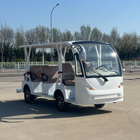 Bus électrique de tourisme Suorun 23 places, grand groupe, moteur AC 96V, batterie lithium 150Ah, pour itinéraire touristique
