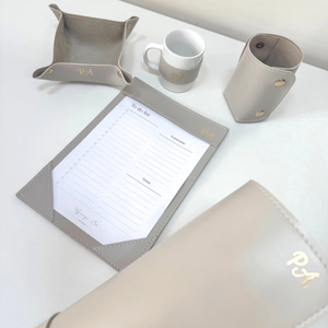 Ensemble <span class=keywords><strong>de</strong></span> tapis <span class=keywords><strong>de</strong></span> <span class=keywords><strong>bureau</strong></span> en cuir PU, porte-gobelet, porte-stylo, panier, plateau pliable, <span class=keywords><strong>trombone</strong></span>, clip pour tableau A5 - Product Image 6