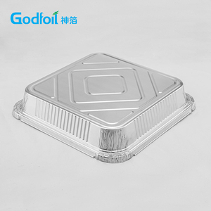 Barquette en aluminium jetable premium 9x9 pouces peu profonde 70oz pour pizza, pâtisserie et cuisson au four - Product Image 3