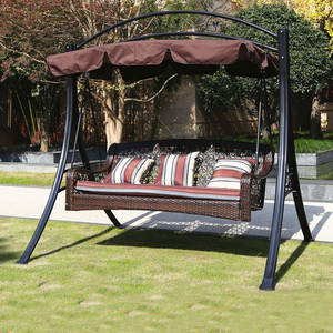 Cadeira de Balanço Suspensa de Aço e Ferro para Jardim e Pátio Externo, À Prova d'Água para Adultos - Product Image 3