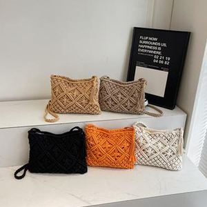 Sac bandoulière en coton crocheté fait main avec sangle réglable, sac tricoté fait main pour femmes, sacs à bandoulière pour femmes - Product Image 6