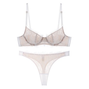 Conjunto de Lencería de Encaje para Mujer, Sexy, Sujetador sin Varillas y Tanga, Conjunto de 2 Piezas, Ropa Interior Cómoda, Lencería Transparente para Mujer, OEM ODM - Product Image 6