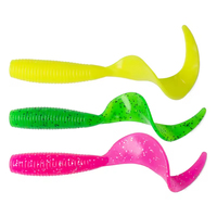 Nouvelle Offre : Leurre Souple OEM 2.8cm-7cm en Forme de Ver avec Queue Filetée pour Montage Texas Rig, en PVC, pour Achigan, Perche et Poisson Mandarine