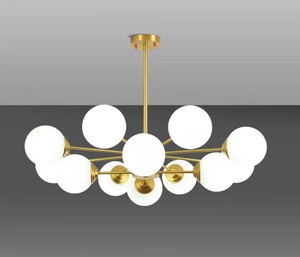 E27 Nordic in ferro ristorante oro <span class=keywords><strong>lampadario</strong></span> di vetro lampada a sfera a Led creativo <span class=keywords><strong>lampadario</strong></span> a sospensione lampada a sospensione - Product Image 3