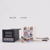 REX-C100 220V plastique numérique PID Thermostat régulateur de température OEM SSR/relais sortie K Type Thermocouple capteur intérieur