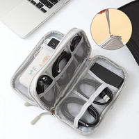 Sac de rangement portable pour câbles de données avec logo personnalisé, pochette de voyage, protecteur de chargeur, accessoires électroniques, sac de rangement numérique