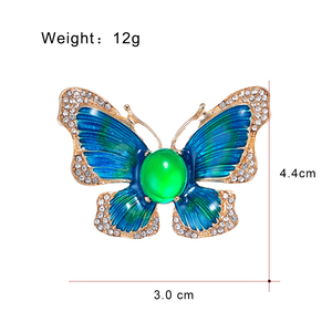 Venta al por mayor nueva moda <span class=keywords><strong>Multi</strong></span> esmalte mariposa broche mujer Animal insecto pecho flor fiesta banquete ropa Accesorios - Product Image 5