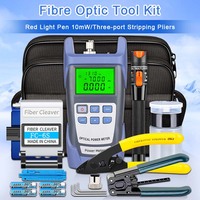 Fabrication prix 12 pièces Ftth Fiber optique Power Mete Kit d'outils de terminaison optique avec Opm Vfl Fiber Cleaver