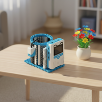 My Robot Time, Kit de Robot de Codificación STEM, Programación por Bloques, Control por Voz con IA, Juguete Educativo de Robótica Compatible con Bloques de Construcción