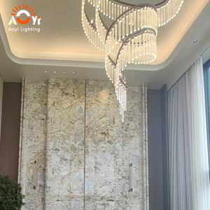 <span class=keywords><strong>Lustre</strong></span> en cristal hélicoïdal artistique, élégant et à plusieurs niveaux, pour hall d'hôtel - Product Image 4