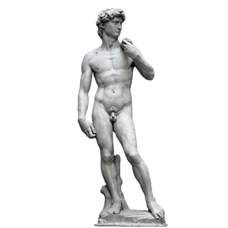 Statue antiche famose a grandezza naturale in marmo bianco pietra David statua in vendita