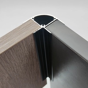 Protections d'angle de lit en alliage d'aluminium à grain de bois, 17 pouces, en forme de U, pour lits flottants avec angles droits arrondis - Product Image 2