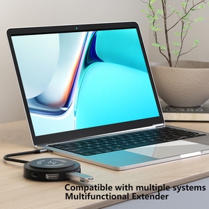 Wfyear 15W sạc không dây USB truyền dữ liệu 5Gbps 480Mbps SD TF Đầu Đọc Thẻ 7 portas hình tròn USB Hub kết nối cho iPhone - Product Image 5