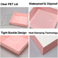 Emballage alimentaire en papier rose de qualité alimentaire QUESTECO pour la livraison de mochi, de beignets, de pâtes à beignets et de biscuits, avec logo personnalisé, pour la vente en gros