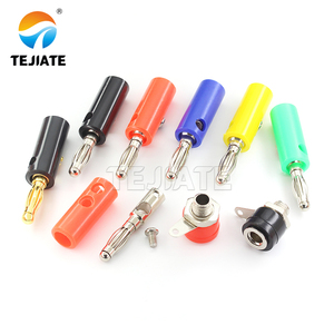 <span class=keywords><strong>Prise</strong></span> banane colorée de 4mm <span class=keywords><strong>prise</strong></span> banane à souder/lanterne terminale haut-parleur mâle 4mm fiches banane de forme trapézoïdale isolées - Product Image 2