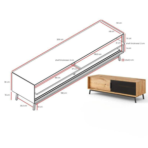 Meuble TV de salon en bois massif, orné de sculptures artistiques, avec portes et étagères robustes - Product Image 5