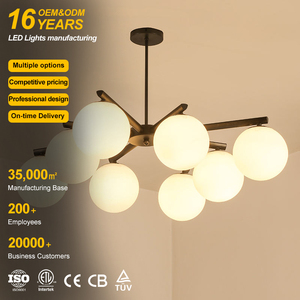 Plafonnier décoratif de style nordique, en verre de haute qualité, source de lumière traditionnelle, pour chambre à coucher - Product Image 1