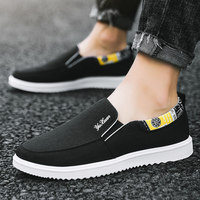 Zapatos de tela de algodón para hombre, mocasines transpirables de verano, zapatillas casuales sin cordones con suela de goma, zapatos de tela estilo Pekín antiguo